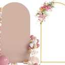 Wokceer 6.6 FT Wedding Arch Stand and Arch Cover, Metal Arch Stand with Arch Stand Cover for Birthday Party Wedding Ceremony Bridal Baby Shower Event Decor (Nude Pink)