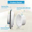 Hon&Guan Magnetic Dryer Vent Coupling Connector Kit DV180 Upgraded Inner Ring Design, 6-Ply 4" x 3ft Aluminum Foil Dryer Vent Hose for Tight Space, 2 Clamps (White)