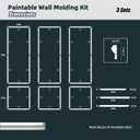 Pre-Cut Wall Molding Set, Decorative Wall Trim Kit 30 Piece, Ready-to-Assemble Wainscoting Panels Interior Wall Molding for Home Office Living Room Bedroom Decor