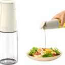 Olive Oil Dispenser Bottle for Kitchen, Auto FlipNon-DripLeak Proof, Oil Bottles for Kitchen, Vinegar Dispenser, Cooking Glass Bottle with 500ml (Cream Yellow)