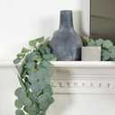 CQURE 8Pcs Eucalyptus Garland,Artificial Eucalyptus Leaves Table Greenery Garland Wreath Spring Vines for Wedding Party Table Bedroom Wall Room Decor