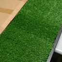 Dog Grass Pad with Tray, 35x23in Dogs Potty Tray with 2-Pack Replacement Artificial Grass and 2 Washable Reusable Pee Pads ,Dog Litter Box for Pet Training,Indoor Portable Pottys Pet Toilet