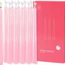 Valentine's Decorations 10 Inch Pink Taper Candles Set of 8, Dripless and Unscented Candle Sticks for Dinner, Shabbat, Halloween, Christmas, Wedding, 8 Hours