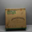 LUDOMIDE Ceiling Fans with Lights and Remote, 20” Ceiling Fan with 3 Blades, Modern Low Profile Ceiling Fan, Noiseless Reversible DC Motor for Bedroom Living Room LL-1102-02