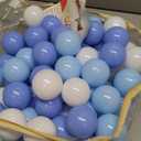 MoonxHome Ball Pit Balls for Toddlers, BPA Free Crush Proof Plastic Toy Balls for Ball Pit, Children's Pool Water Toys, Macaron Ocean Balls for Play Tent 2.15 Inch Pack of 100 200 500 800 1000 (D_white&blue)