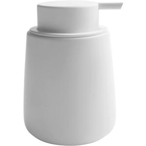 Soap Dispenser Ceramic with Easy-to-Press Pump Hand Lotion Liquid Dispenser for Shampoo Bathroom Kitchen 12 oz White (Liquid-white)