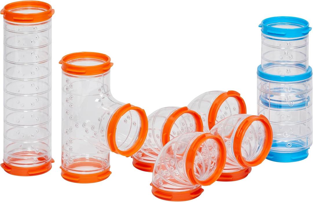 MidWest Homes for Pets Curvy Hamster Tube Value Pack, Compatible on All Midwest and Ferplast Hamster Cages, Model FP-CTVP (Clear)