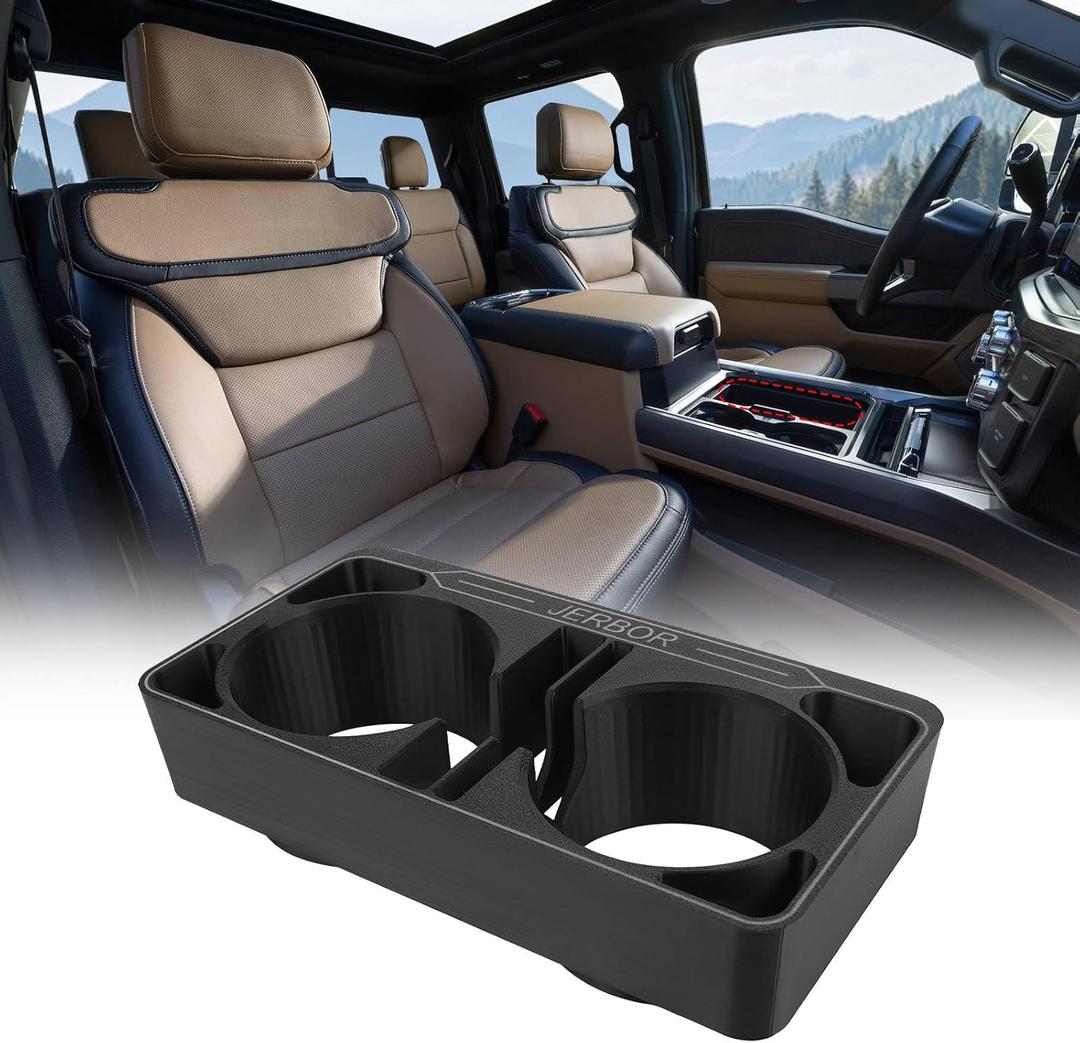 JERBOR Cup Holder for Ford F250 Super Duty, for F350 2023-2024 Gen5 Front Center Console Cup Holder (for Ford F250 F350)