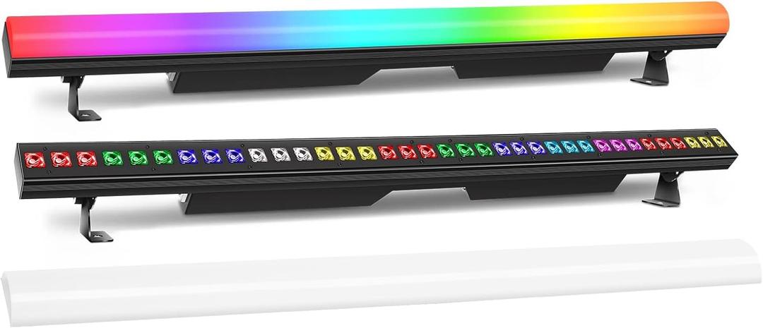 LED Stage Wash Light Bar,120W 40" LED Stage Pixel Light Bar,36 RGBW LED Stage Wash Lights with Detachable Cover DMX512 Sound Activated Uplight for Club Wedding Party Gig Band Lighting 1Pack