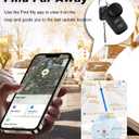 Air Tracker Tags 4 Pack Key Tracker Works with Find My (iOS only), Luggage Tracker, Tag Locator for Keys, Backpack, Wallet, Replaceable Battery, Waterproof