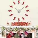 VANGOLD Large Wall Clocks for Living Room Decor, Modern Silent Wall Clock for Wall DIY Size Adjustable Easy Installation, Large Wall Clock Used for Decoration in Kitchen, Living Room, Classroom (Red)