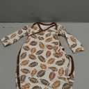 Copper Pearl Baby Gown - Knotted Newborn Sleepers for Baby Boy and Girl, Soft Stretchy Long Sleeve Infant Gowns with Bottom Tie and Hand Mittens, Perfect Hospital Coming Home Outfit (Blitz)