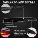 Smoked LED Rear Bumper Reflectors Fog Brake Tail Light Lamps Compatible with Chevy Camaro GEN6 2016-2024 Cadillac ATS XT5 Pontiac Turn Signal Kits (SMOKED)