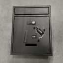 Wall Mount Mailbox (Upgraded Design), 12 Inch Metal Mailbox with Key and Password Combination Lock, Waterproof Wall Mount Mailboxes for Outside, Security Drop Box with Transparent Window…