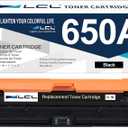 LCL 650A Black Toner Cartridge Replacement for HP 650A CE270A for Color LaserJet Enterprise CP5525 CP5525dn CP5525n CP5525xh M750dn M750n M750xh Printer (1-Pack)