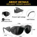 ULTREMA Red Light Therapy Glasses, Eyes Protection for Tanning Goggles, IPL Laser Safety Glasses 200-2000nm, Eye Protection for Red Light Therapy.