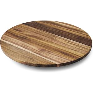 Copco 18 Inch Acacia Wood Lazy Susan Turntable Organizer for Kitchen Table, Pantry Storage, Cabinet Organization  Rotating Server for Dining, Condiments, Spices