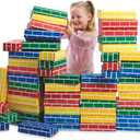 Lillian Vernon Primary Building Bricks | Set of 24 Kids Cardboard Blocks , Each 9" x 4" x 2"