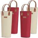 Zormy 4-Pack Single Bottle Insulated Tote, Padded Cooler for One Bottle