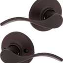 Kwikset Balboa Interior Passage Door Handle, Lever for Closet and Hallway Doors, Reversible Non-Locking Handle Lever, Venetian Bronze, with Microban Protection