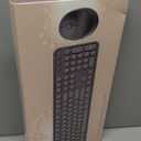 Wireless Keyboard and Mouse Combo, MOFII 104 Keys Full Size Retro Round Keys Typewriter Keyboards Ergonomic Keyboards and Mouse Wireless for Windows, PC, Laptop, Desktop Black