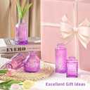 Glass Bud Vases in Bulk Set of 30 Pcs,Small Glass Vases for Flowers as Wedding Centerpieces for Tables,Clear Flower Vases Suitble for Wedding Decorations,Home Decor (Light Purple, 30 pcs)