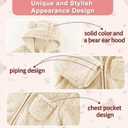AiWMGL Newborn Baby Bear Outfit With Fold-Over Mittens and Footies Girls Boys Winter Fleece Clothes Hooded Romper Snowsuit