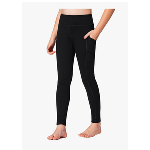 Stelle Girls' Athletic Leggings Kids Dance Running Yoga Pants Workout Active Dance Tights with Pockets, Size:M