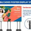 Pedestal Poster Sign Stand for Double Sided Display, Adjustable Poster Board Stand Height Up to 80", Heavy Duty Floor Standing Sign Holder for Board, Foam, Banner Display Stand, Black 1Pack