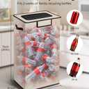 SOLEDI Recycling Bin for Kitchen,26 Gallon Large Recycle Bin with Lid and 2 Removeable Reusable Inner Bags,Indoor Recycling Trash Can for Collector of Bottles Cans, and Plastic,Beige