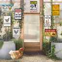 Chicken Sign Chicken Coop Signs 8 Pack Funny Chicken Coop Metal Tin Signs Outdoor Chicken Coop Accessories Toys Decor Sign For Farm Personalized Metal House Sign Chicken Coop Gift For Chicken Lovers
