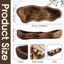 Nuogo 19 Inch Wooden Wavy Edge Dough Bowl Supplies, Brown