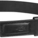 Dickies Men's Dickies Unisex Leather Mechanic No-Scratch Work Belt - Buckleless, Snap-On Belt (Black, S)
