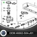 2 x Yojunauto Brake Master Cylinder Fluid Reservoir Cap Compatible with Honda Accord CR-V Civic Prelude