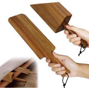 Acacia Wood Mattress Lifter Tool for Changing Sheets, Easy Lever-Action Lift & Comfort Grip, Sturdy Wooden Design for Seniors, Caregivers, Housekeepers, Daily Bed Making & Sheet Tucking