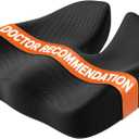 Seat Cushion, Extra Large Memory Foam Cushion for Office Chair Cushions, Ergonomic Cushions Pad Pillow for Pressure Relief Sciatica & Pain Relief for Long Sitting (Black)