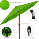 Blissun 9' Outdoor Patio Umbrella, Outdoor Table Umbrella, Yard Umbrella, Market Umbrella with 8 Sturdy Ribs, Push Button Tilt and Crank