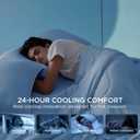 Bedsure Cooling Comforters Queen Size Set 4 Pieces, Blue Cooling Blanket for Hot Sleepers, Double-Sided Cool Tech Queen Bedding Set with Breathable Lightweight Comforter, Sheet & Pillowcases