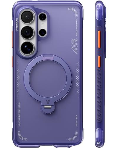 TORRAS Ostand Q3 Air for Samsung Galaxy S26 Ultra Case with 360 Magnetic Stand, Fit for MagSafe, Airbag Cushion, Mil-Grade Drop Tested, Shockproof Phone Case for S26 Ultra 6.9", Violet Surge