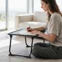 Foldable Lap Desk 15.75×23.62in for Bed/Sofa w/Right Drawer