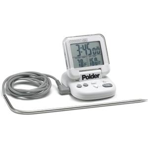 Polder Digital In-Oven Thermometer/Timer, White (Multicolor)