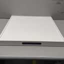 Bam & Boo 20" x 20" x 2" Square Natural Bamboo Ottoman Tray with Handles, White