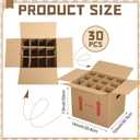 Tatuo 30 Pack Wine Box for Moving, 12 Bottle, with Divider, 14 x 12 x 13 in | Liquor Shipping Packing Box Bulk, Corrugated Cardboard, Reinforced Bottom, Break Resistant, Heavy Duty, Cellar Storage