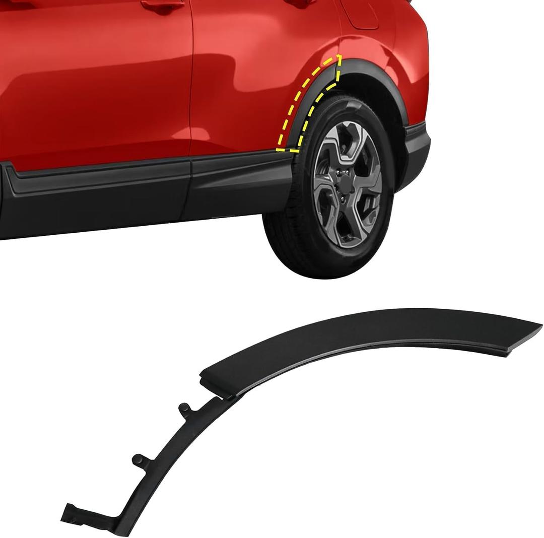 XQSMWF Left Rear Side Door Wheel Molding Trim Compatible with Honda CR-V 2017-2022, Replace 75395-TLA-A01 75395TLAA01 HO1790108 Driver Rear Wheel Arch Flare Trim Molding