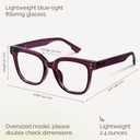 Miyya Blue Light Glasses for Women & Men Oversized UV & Blue Light Blocker Chunky Frames, Stylish Eyewear Accessories
