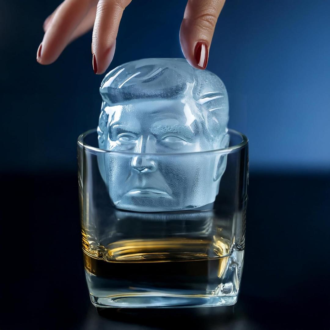 Trump Ice Cube Maker  Rapid Ice Production, Compact Countertop Design, MAGA-Themed