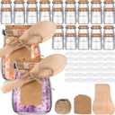 30 Pcs Small Glass Jars with Cork Lids Spoons 3.4 oz Mini Yogurt Containers with Lid Pudding Jars Glass Favor Containers for Candy Cake Jam Honey Wedding Favor with Label Tag String