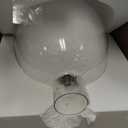 Nathan James Leigh Pendant Lighting, Hanging Ceiling Light with Oversized Glass Shade and Adjustable Cord, for Kitchen Island or Entryway, Vintage Brass/Clear