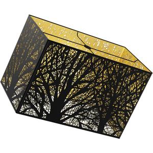Metal Large Rectangular Lampshade (8+14)" Top X (8+14)" Bottom X 9" High Forest Lamp Shade Fits For Table Lamps Floor Lamps Replacement Spider Fitter