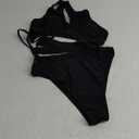 Sexy One Piece Swimsuit for Women,Cut Out Keyhole High Cut Cheeky Monokini,Pool Party Beach Wear Vacation M